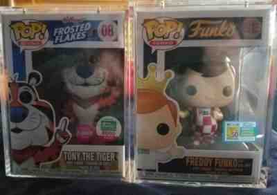 Funko Pop Lot: Flocked Tony the Tiger And Freddy Funko As Big Boy. With Pop...