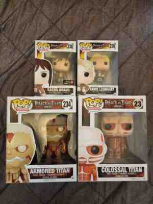 Armored Titan / Colossal Titan / Sasha Braus / Annie Leonhart Funko Pop Bundle