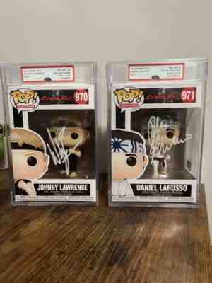 Set of 2 - PSA GRADED Funko Pop Daniel Larusso & Johnny Lawrence SIGNED