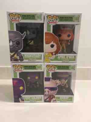 NIB FUNKO POP TMNT 140 APRIL O'NEIL, 141 FOOT SOLDIER, 142 BEBOP, 143 ROCKSTEADY