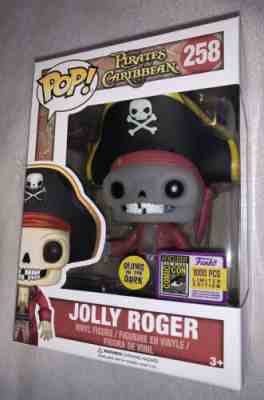 2017 SDCC Funko POP Disney Pirates Jolly Roger 258 GITD LE 1000 Exclusive