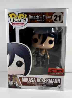 Funko Pop! Attack On Titan Mikasa Ackermann #21 Hot Topic Exclusive Pre-Release