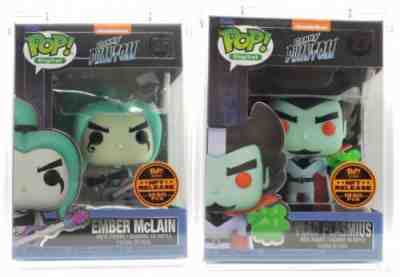 Funko Pop Digital Nickelodeon Danny Phantom Ember McLain & Vlad Set Legendary