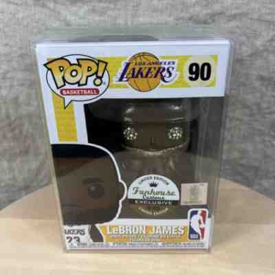 Funko Pop #90 Gold Metallic Lebron James Lakers Funhouse Custom Exclusive 1/10