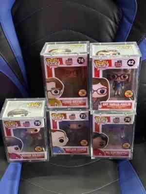 Funko POP Big Bang Theory Set Amy Sheldon Leonard Howard Raj StarTrek SDCC 2013