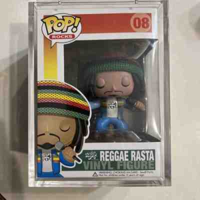 Funko Pop! Rocks #08 Reggae Rasta Bob Marley Vaulted Vintage W Pop Armor Mint