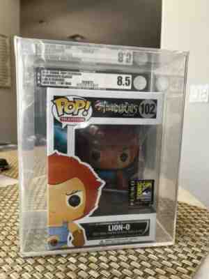 Funko POP! FLOCKED Lion-o #102 SDCC 2014 Limited ED. 1000 Thundercats GRADED 85