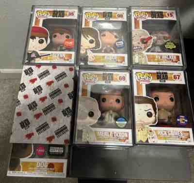 The Walking Dead Funko Pop Rick Grimes Dixon Maggie Glenn Exclusives Vaulted