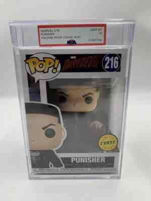 Marvel Funko Pop! Punisher #216 Holding Mask Chase Edition PSA 10 Pop 1! first!