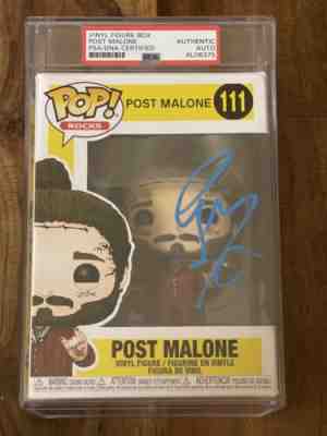 Post Malone Beerbongs and Bentleys Signed Funko Pop PSA Encapsulated Authentic