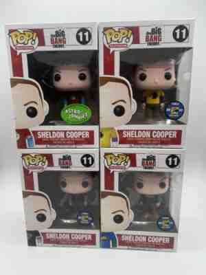 Funko pop Sheldon Cooper bundle of 4