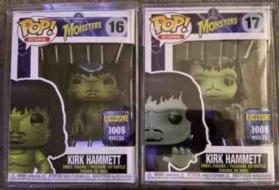 Funko POP Icons Monsters #16+17 Kirk Hammett Lot 1008 Pcs Lagoon Frankenstein