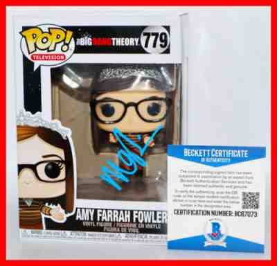 ð??¥ Mayim Bialik Signed Amy Farrah Fowler Big Bang Theory Funko Pop Beckett PSA