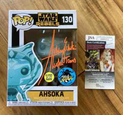 Funko Pop Ashley Eckstein autographed Signed Ahsoka Star Wars Inscription - JSA