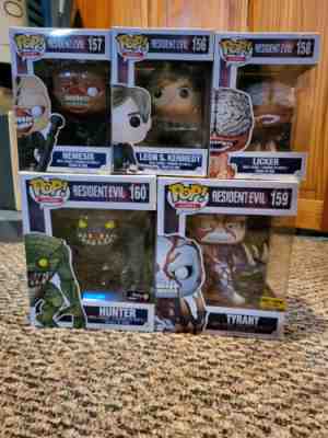 Funko POP Resident Evil Set Leon, Licker, Nemesis, Hunter, Tyrant NEW