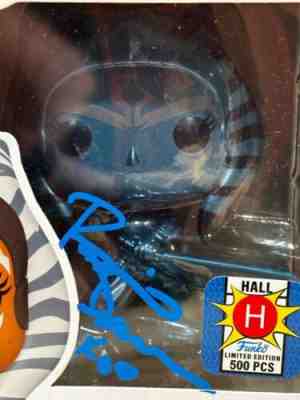 SIGNED 2022 SDCC Exclusive Hall H Funko Pop SE STAR WARS MANDALORIAN AHSOKA TANO