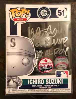 Ichiro Suzuki Funko Pop - Silver 1/51 - Exclusive - Autograph - Mill Creek Sport