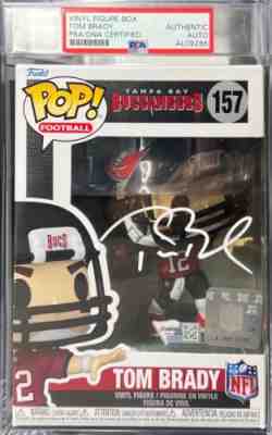 Tom Brady Tampa Bay Buccaneers Signed Slabbed Funko #157 PSA AL09286