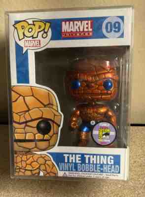 Rare Marvel #09 The Thing 2011 SDCC Metallic LE 480pcs Funko Pop Fantastic 4