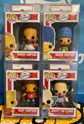 Funko Pop! Television The Simpsons (Lot of 4) - PSA Authenticated + Graded