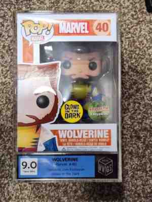 Wolverine Unmasked Toytastik GITD Funko Pop LE 500 #40 HOLY GRAIL VVGS NM 9.0!!!