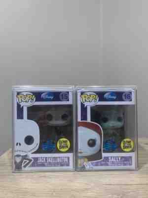 Toy Tokyo Jack and Sally Funko Pop Disney Glow in the Dark Lot LE 252