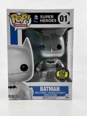 LE Funko Hot Topic Silver Batman Pop