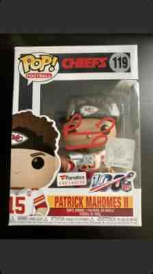 Patrick Mahomes Auto Funko POP 20/100 Fanatics Exclusive VERY RARE AUTOGRAPH