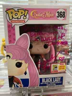 Funko Pop Sailor Moon Black Lady Signed SDCC Sticker 368 Autograph