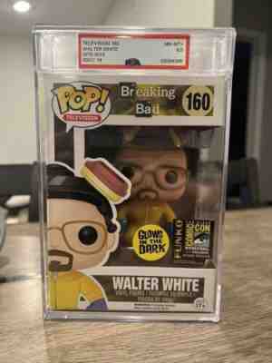 Funko POP! PSA MINT 8.5 Walter White GITD #160 SDCC 2014 1/2500 Grail