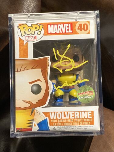 Funko Pop Marvel #40 Toytastik Unmasked Wolverine LE1500 Signed Hugh Jackman COA