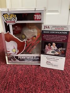 Signed Funko Pop IT Pennywise (780) Autographed by Bill Skarsgard JSA COA