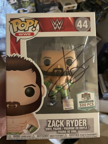 wwe funko hq exclusive Signed Zack Ryder Funko LE 500