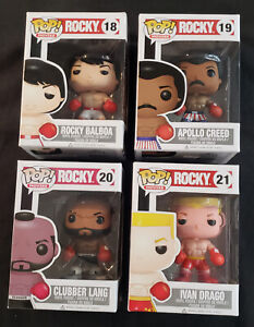 Full Set Rocky Funko Pops Rocky Balboa Clubber Lang Ivan Drago Apollo Creed