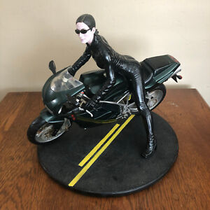 Gentle Giant MATRIX RELOADED Trinity Ducati Motorcycle statue LOOSE RARE *READ*