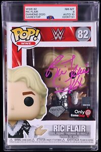 Ric Flair Funko POP! Autographed WWE #82 Diamond 2020 GameStop PSA 10 Auto 