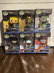 Funko Pop Digital Transformers Complete Set of 6 Grail Optimus Prime + Freddy