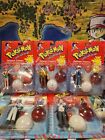 Pokemon Trainers Figures - Brock Misty Ash Jesse James - Full Set 1999 Hasbro