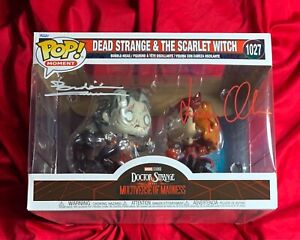 Doctor Strange Scarlet Witch Funko #1027~SIGNED Cumberbatch Elizabeth Olsen+BAS~