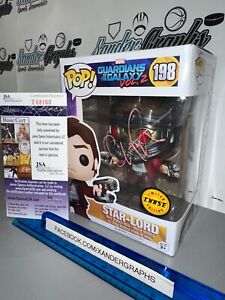 CHRIS PRATT STAR-LORD CHASE 198 MARVEL SIGNED AUTOGRAPHED FUNKO POP-JSA COA