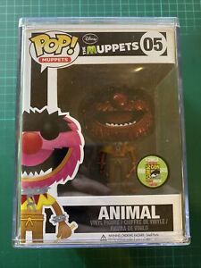 2013 SDCC LE 480 Muppets #05 Metallic Animal Funko Pop With Pop Stack