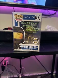 Funko Pop Halo Master Chief with Cortana Gold - Outpost Discovery, Signed!