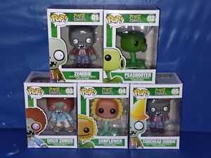 PLANTS VS. ZOMBIES FUNKO POP VINYL FIGURES PEASHOOTER SUNFLOWER DISCO CONEHEAD