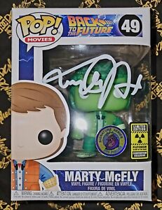 Plutonium Marty Mcfly Funko pop Signed By Michael J Fox