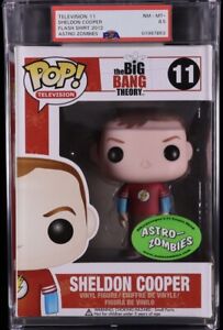 Funko Pop! Sheldon Cooper #11 Astro Zombies Exclusive Flash PSA Graded 8.5 MT+