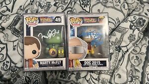 Funko Pop Marty mcfly and doc autographed