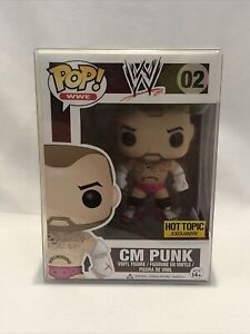 CM Punk #02 Funko POP! WWE Pink Trunks Hot Topic Exclusive Vaulted w/Pop Shield