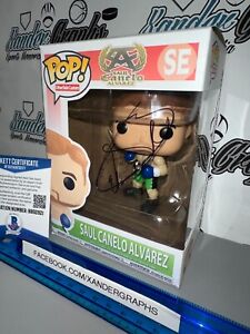 SAUL CANELO ALVAREZ SIGNED AUTOGRAPHED CUSTOM 1/1 FUNKO POP BECKETT BAS COA