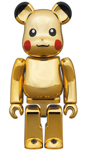 Bearbrick Pikachu GOLD CHROME 1000% In Hand Brand New  BE@RBRICK