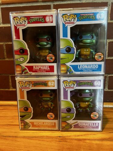 Funko Pop Teenage Mutant Ninja Turtles SDCC Metallic Set LE 1008